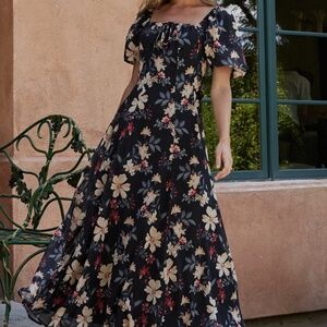 Baltic Born Raelynn Maxi Dress | Black Floral Size XLXL